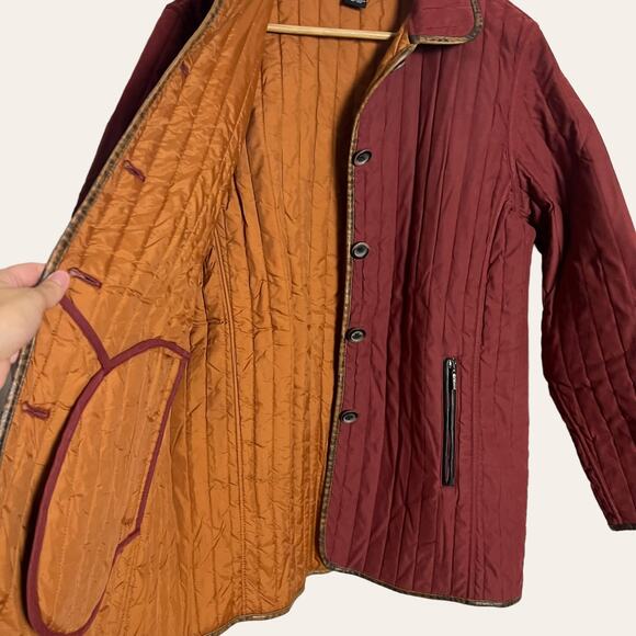 Vintage Weatherproof Red Quilted Single Breasted Insulated Coat Size M - Picture 6 of 10